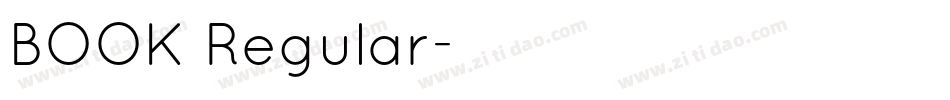 BOOK Regular字体转换